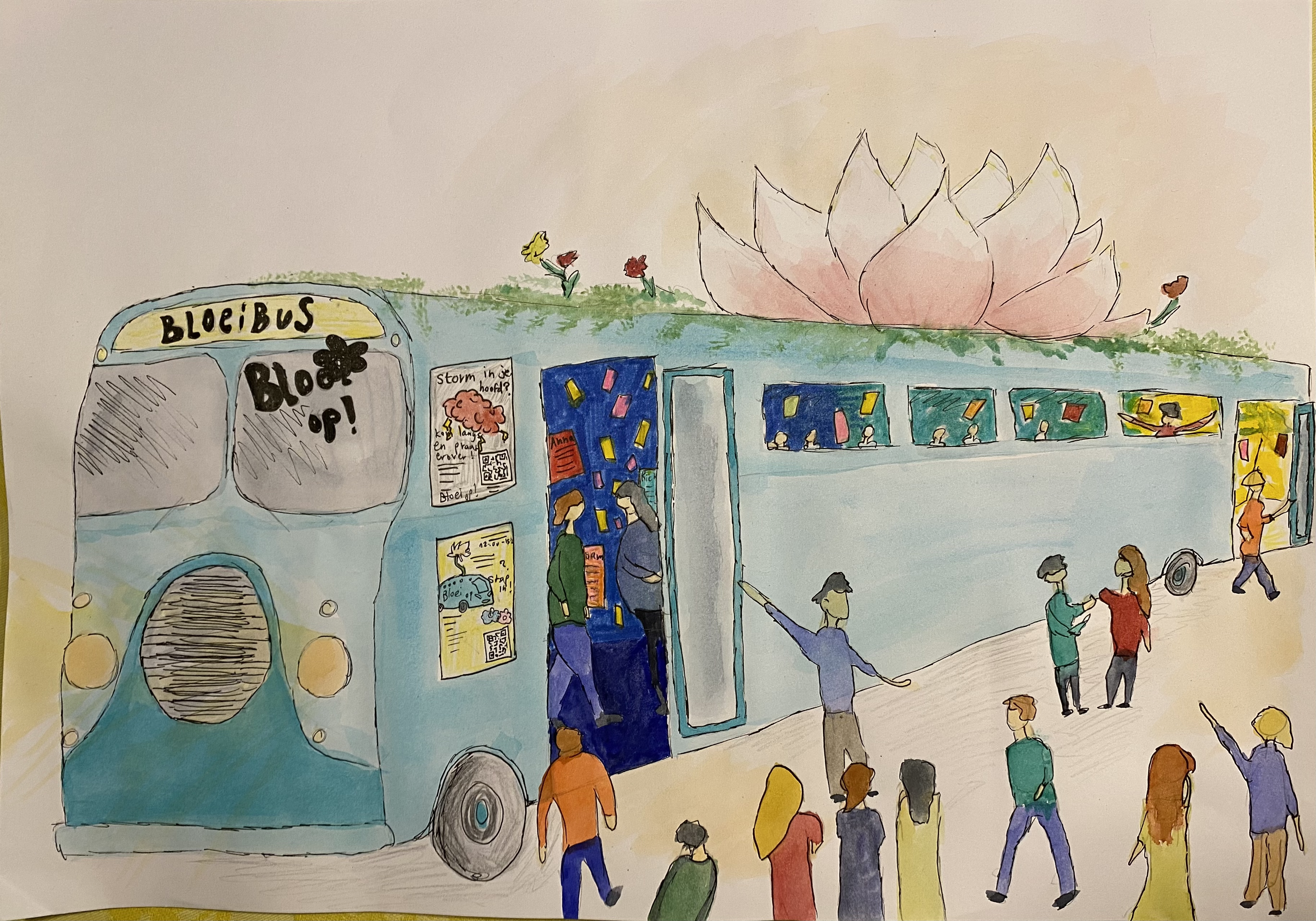 Tekening buitenkant als projectvisual